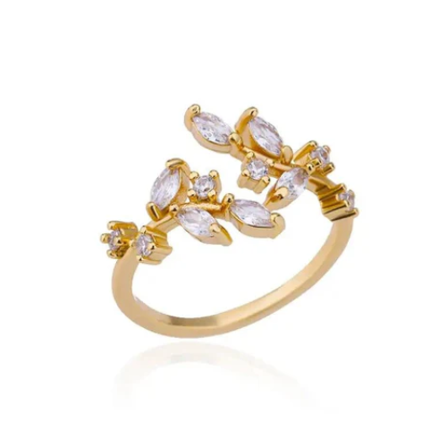 Anillo de Loto Ajustable de Plata