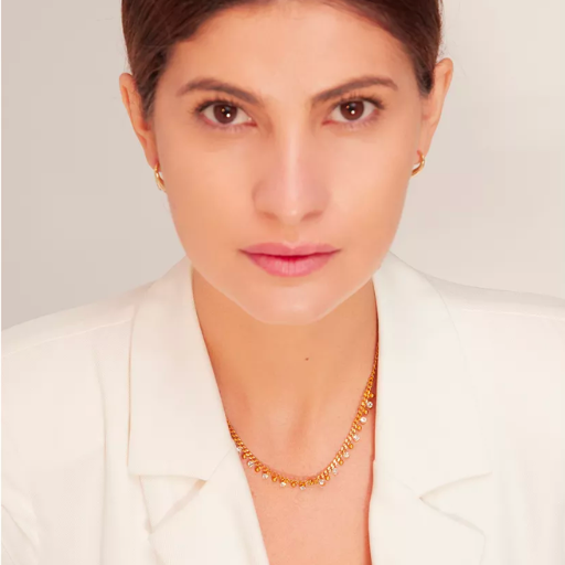 Collar Dorado con Piedras de Circonita