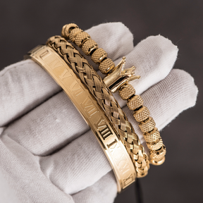 Pulsera Roman King Chapada en Oro de 18K